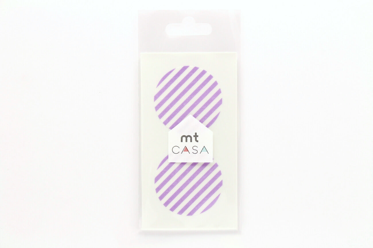 mt Seal - Stripe Lilac - 50mm Washi Tape Stickers
