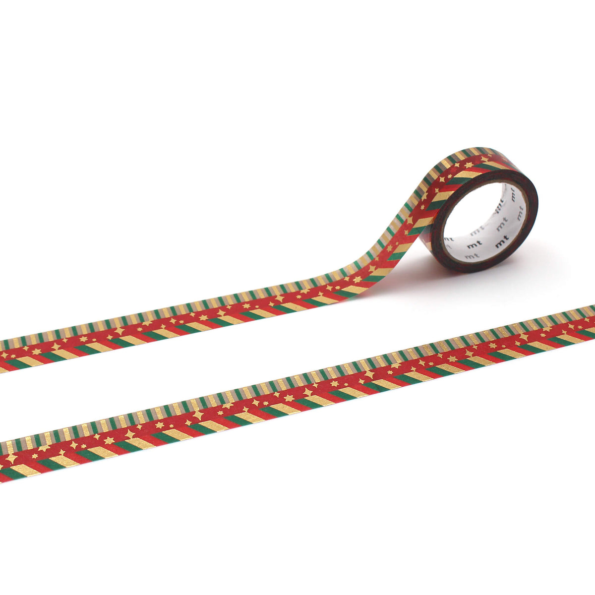 mt Christmas Foil Stamping - Happy Colour Pattern - 15mm Washi Tape