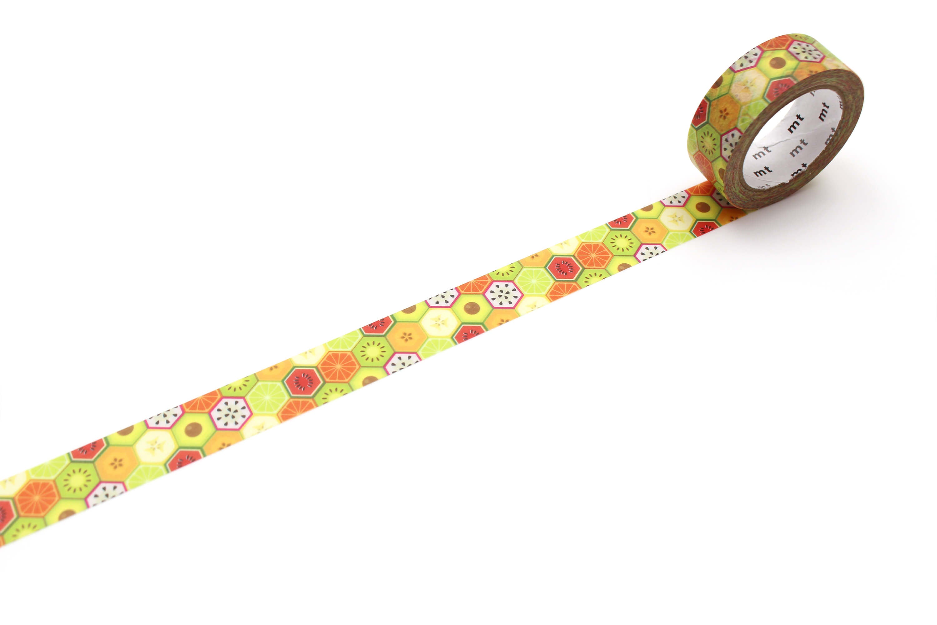 mt Ex - Hexagon Fruits - 15mm Washi Tape