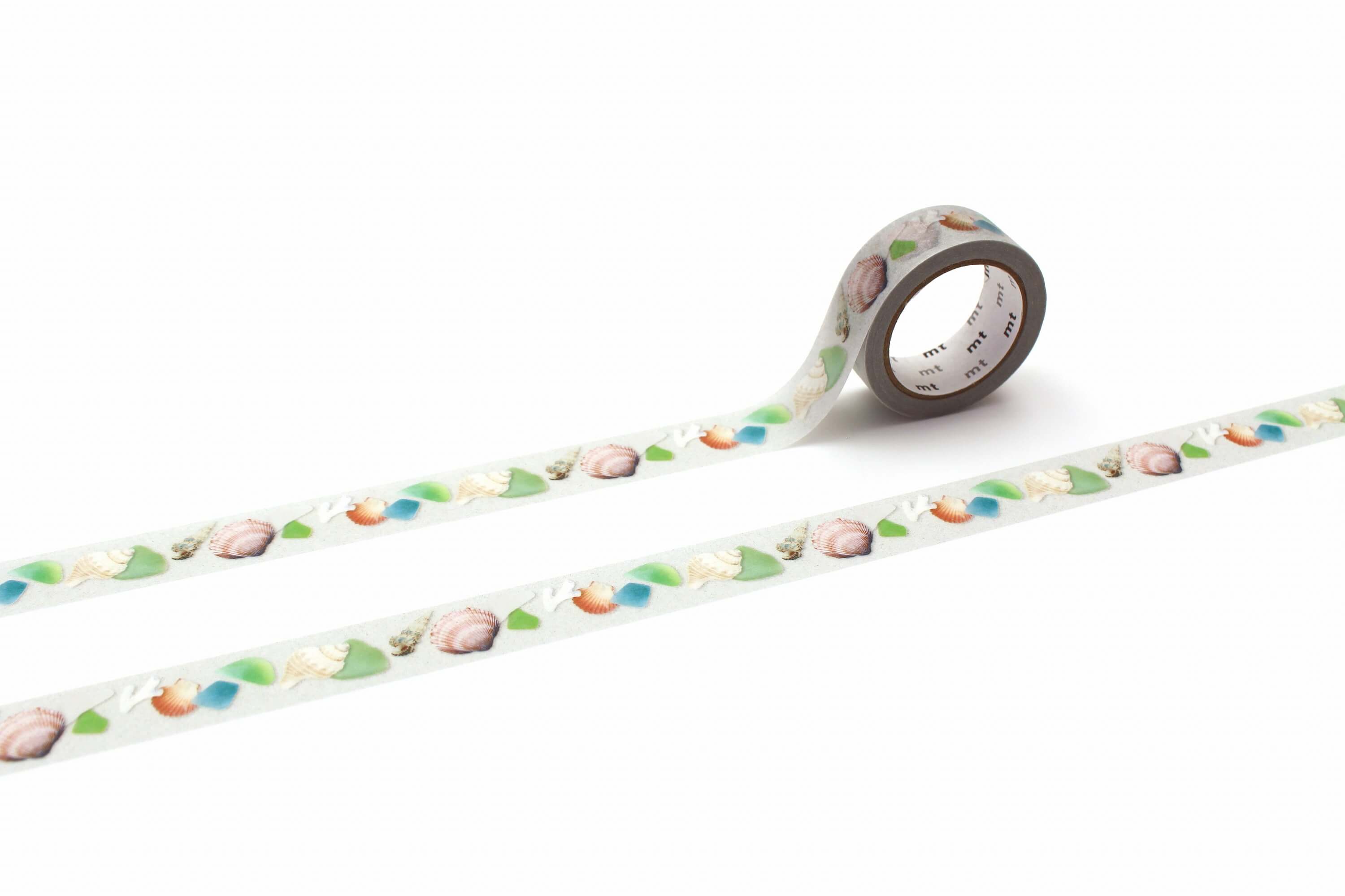 mt Ex - Sea Glass and Shells- 15mm Washi Tape