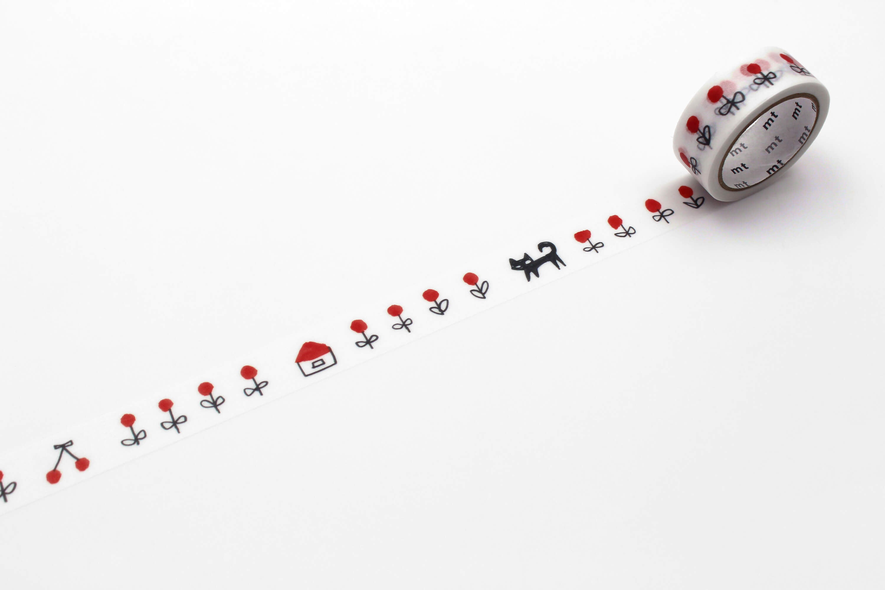 mt x Makoto Matsubayashi - Black Cat - 15mm Washi Tape