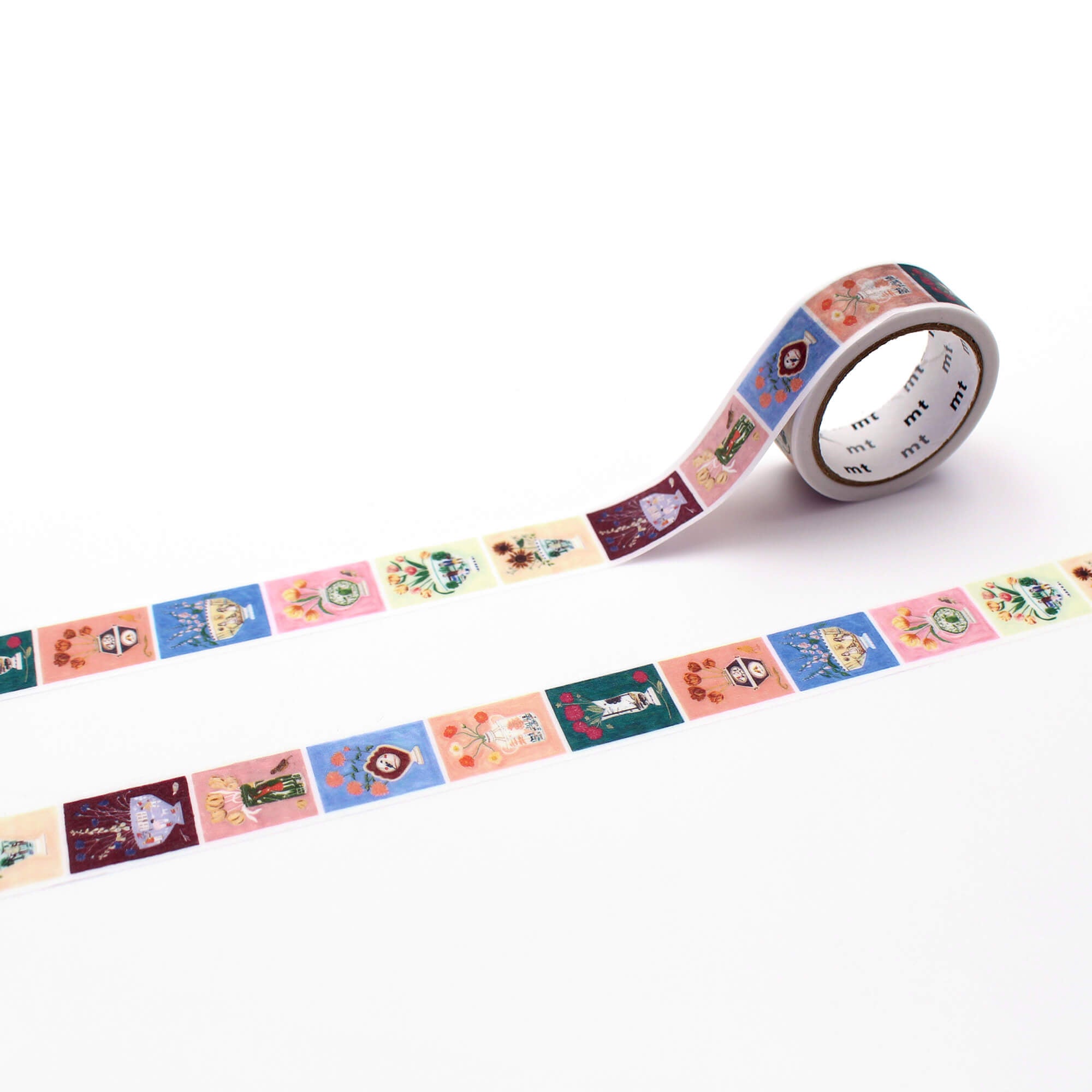 mt x Polly Fern - Flower - 15mm Washi Tape