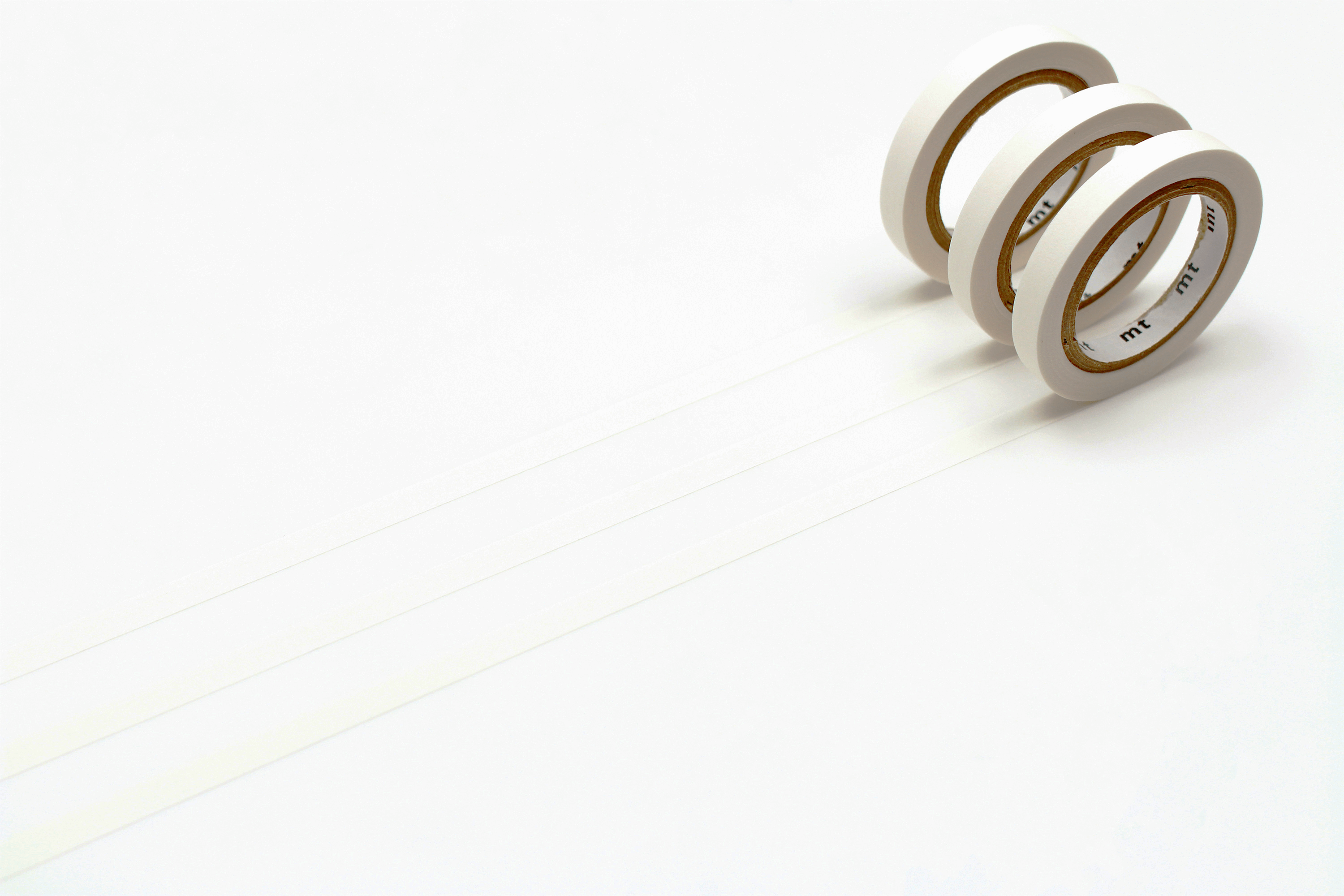 mt Basic - Matte White - 3 rolls of 6mm Washi Tape