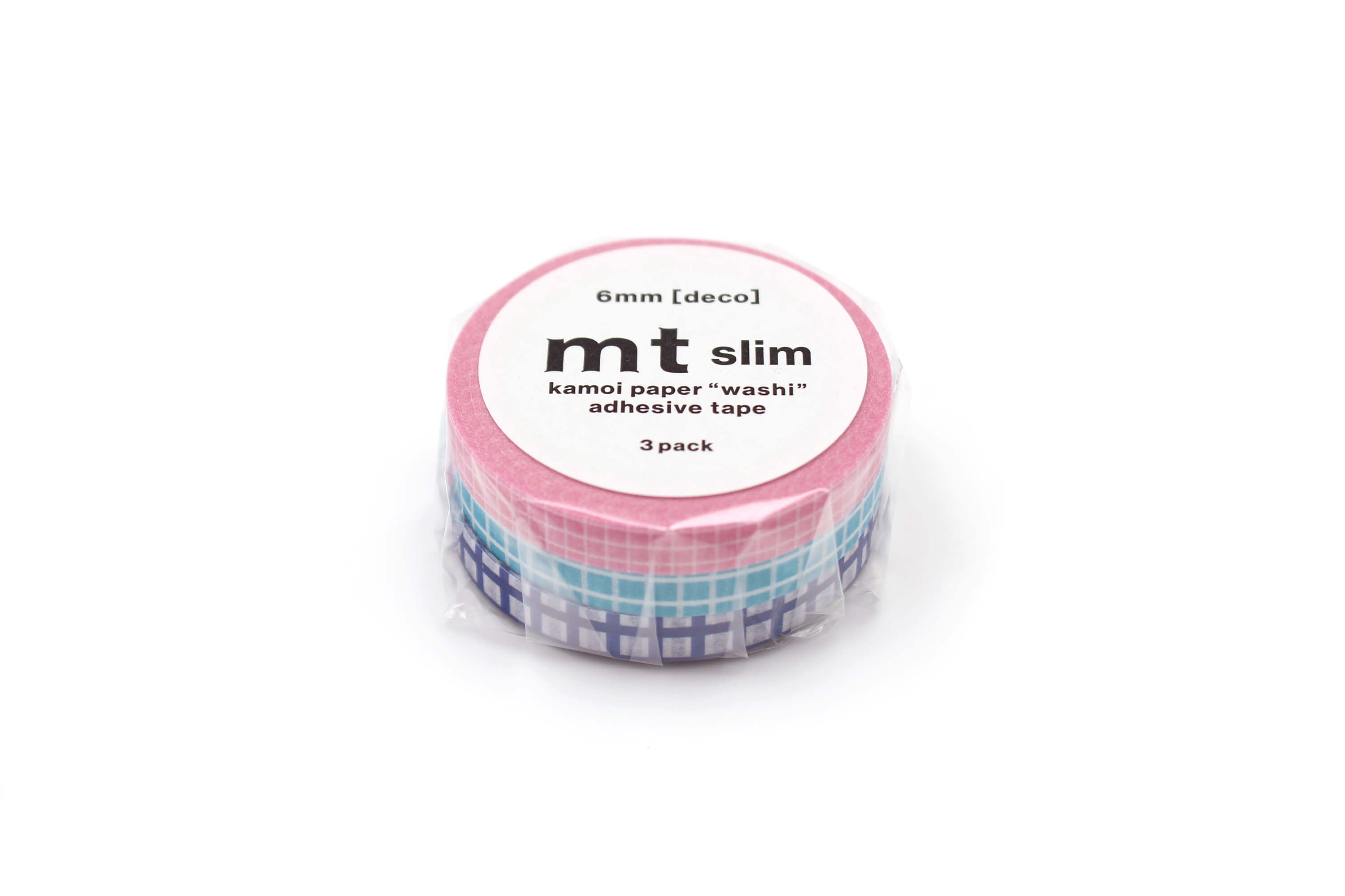 mt Basic - Slim Deco Grid - 3 rolls Washi Tape