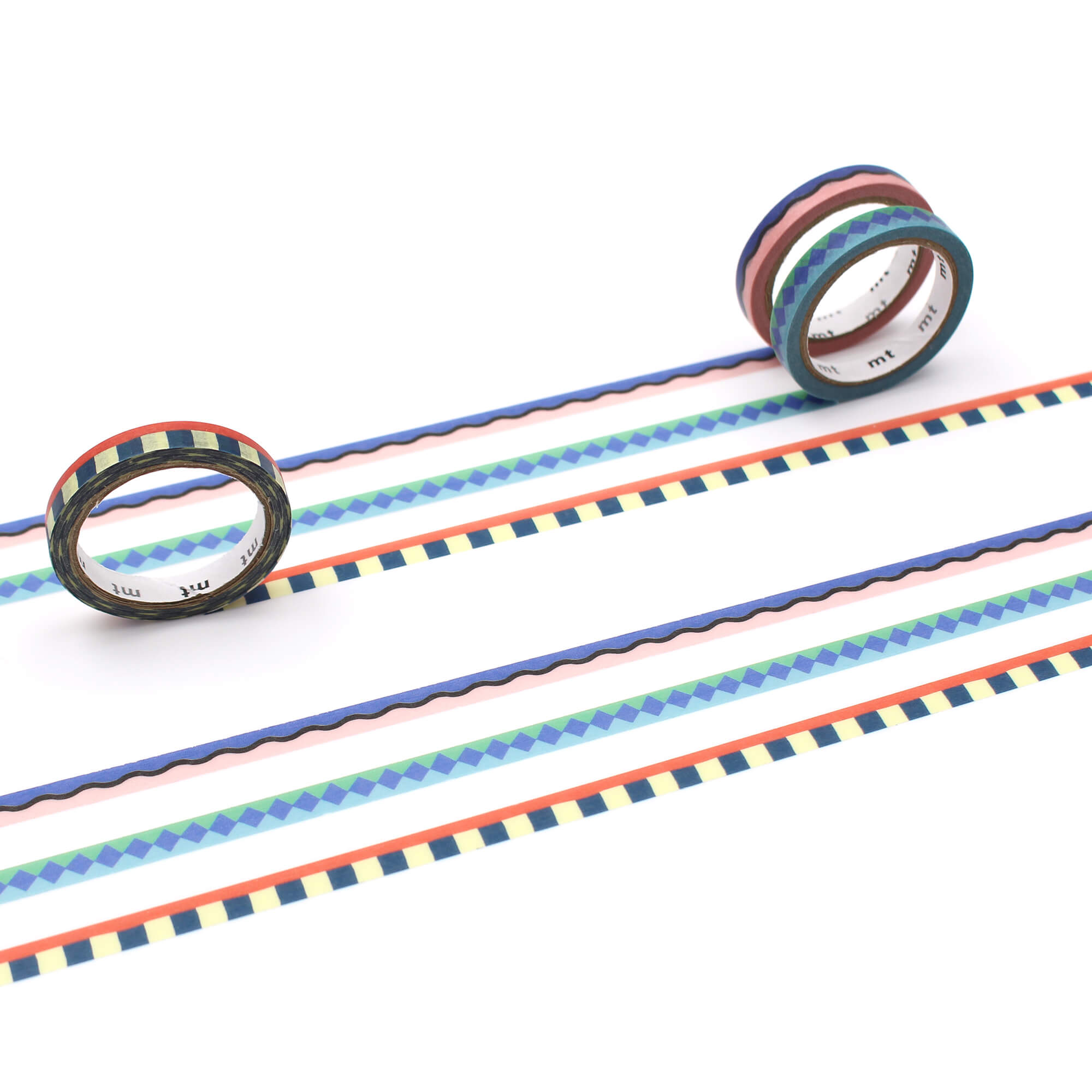 mt x PAPIER TIGRE - POOL - 6mm Washi Tape (3 rolls)