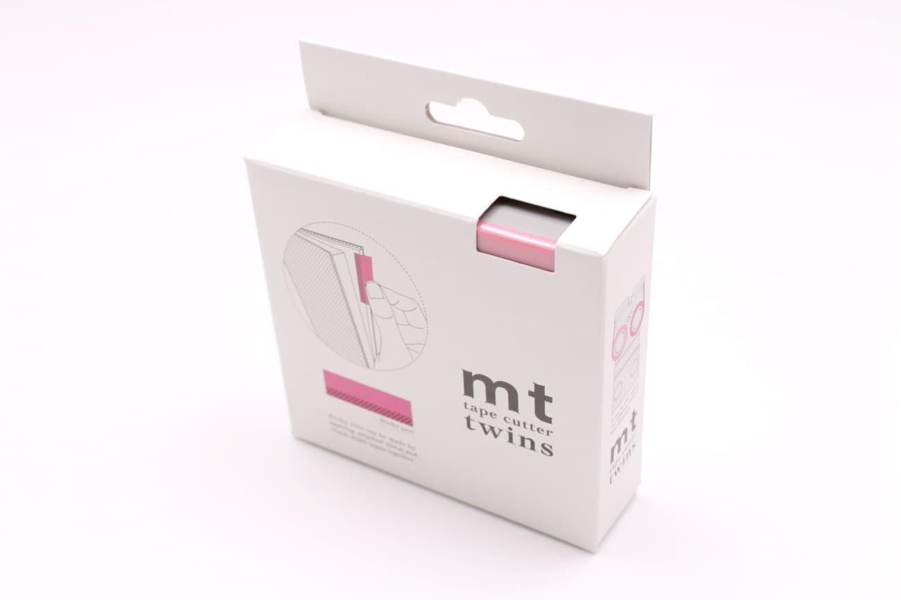 mt Tape Cutter - Twin Cutter Pink x Grey - for 15mm Washi Tape