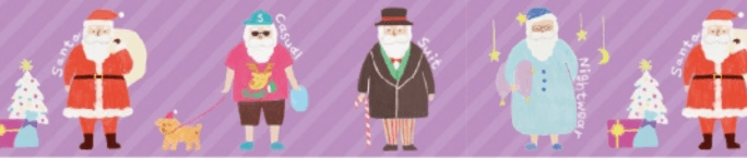mt Christmas - Dress-up Santa - 30mm Washi Tape
