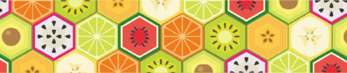 mt Ex - Hexagon Fruits - 15mm Washi Tape