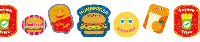 mt Ex - Fast Food Stickers - 15mm Washi Tape