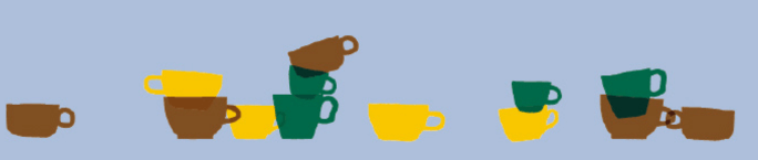 mt Upcycle - Coffee Stacking Teacups - 15mm Washi Tape