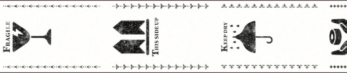 mt Water-Activated Adhesive Tape - Vintage Care Mark White - 45mm Kraft Paper Tape