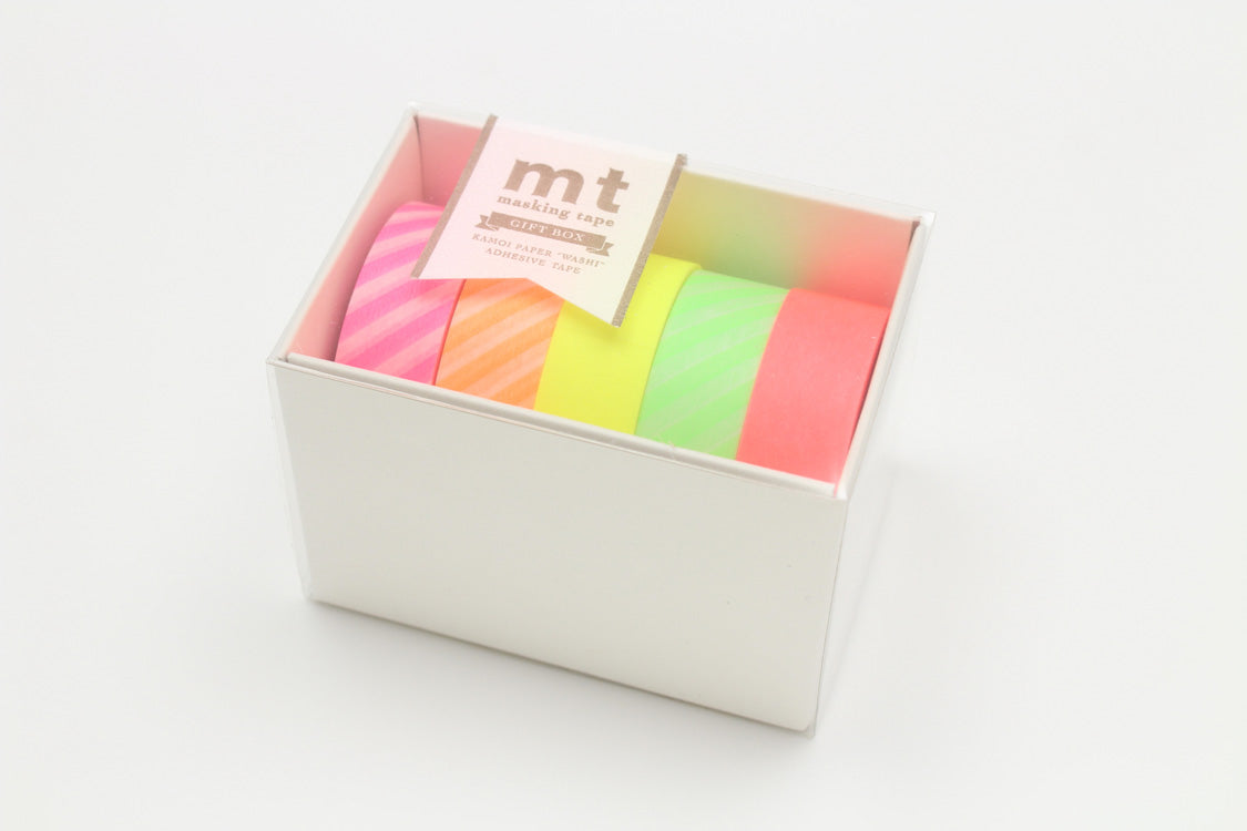 mt Gift Box set of 5 - Neon - 15mm - Washi Tape