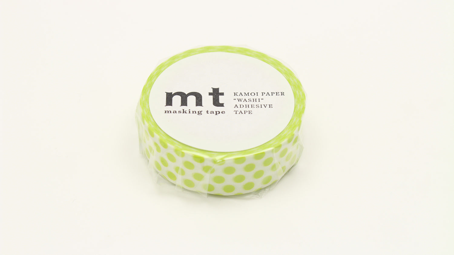 mt Basic - Dot Lime - 15mm Washi Tape