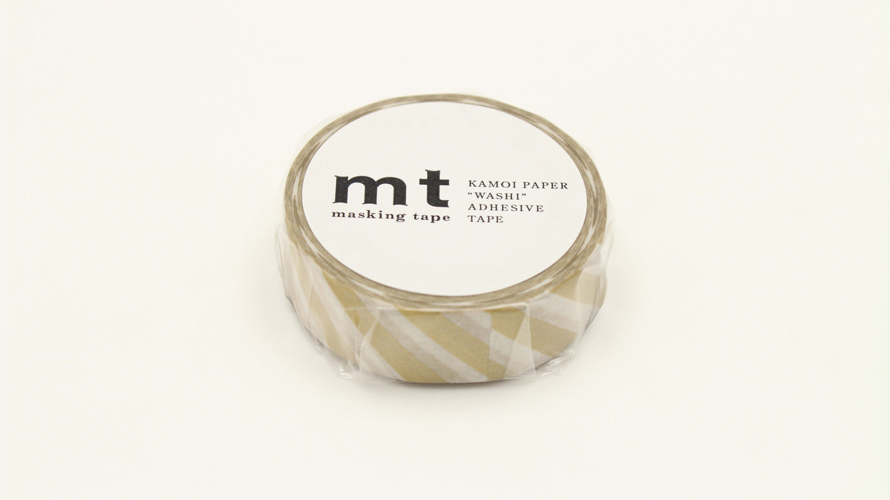 mt Basic - Stripe Gold 2 - 15mm Washi Tape