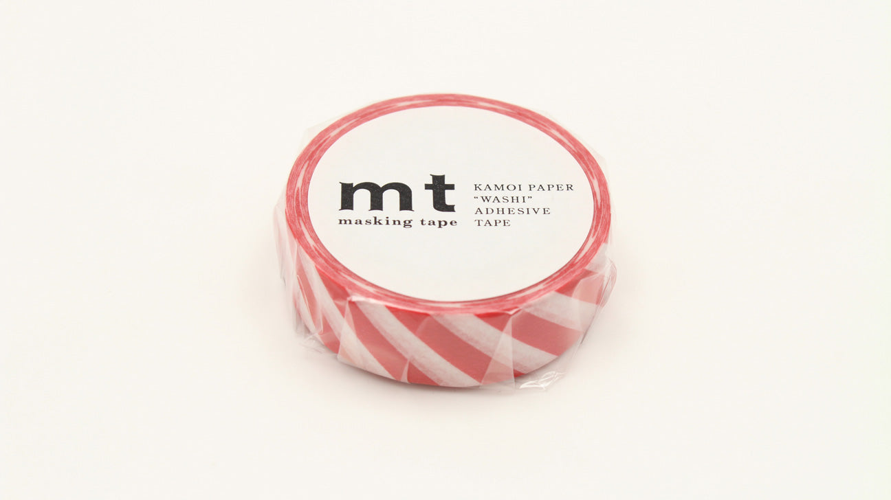 mt Basic - Stripe Red - 15mm Washi Tape