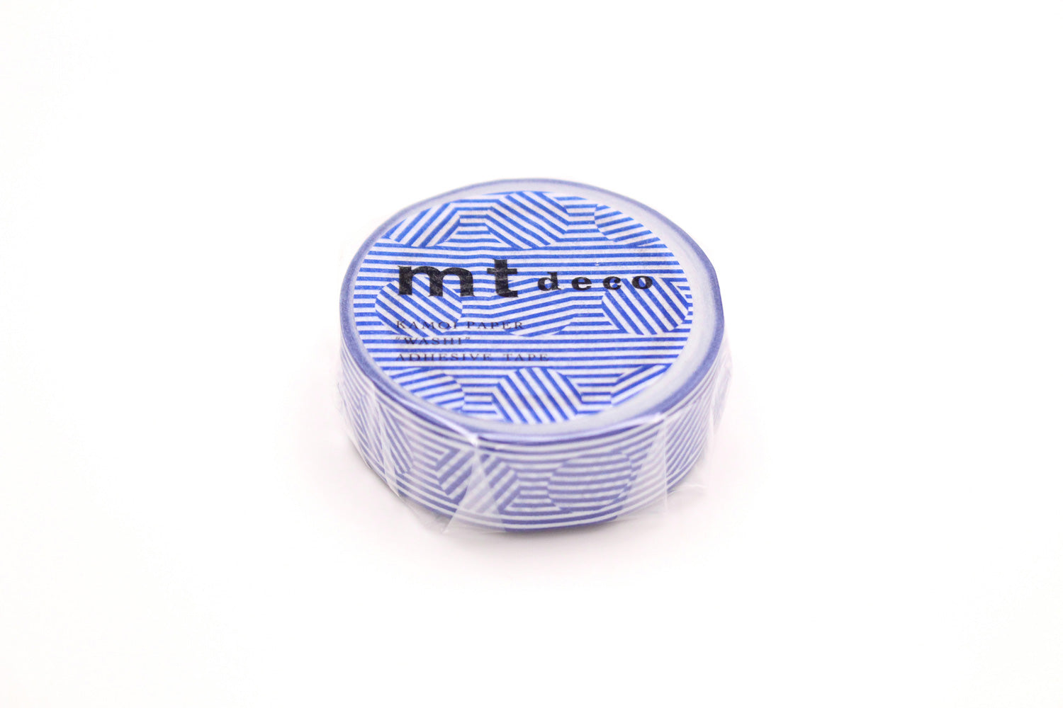 mt Basic - Border & Circle Blue - 15mm Washi Tape