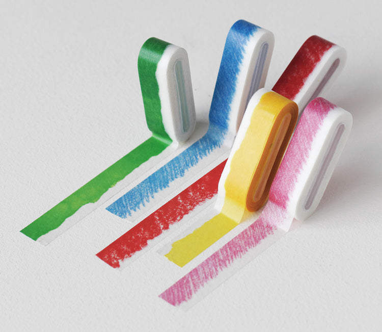 mt fab - Art Tape Coloured Pencils - 15mm Washi Tape Set of 10