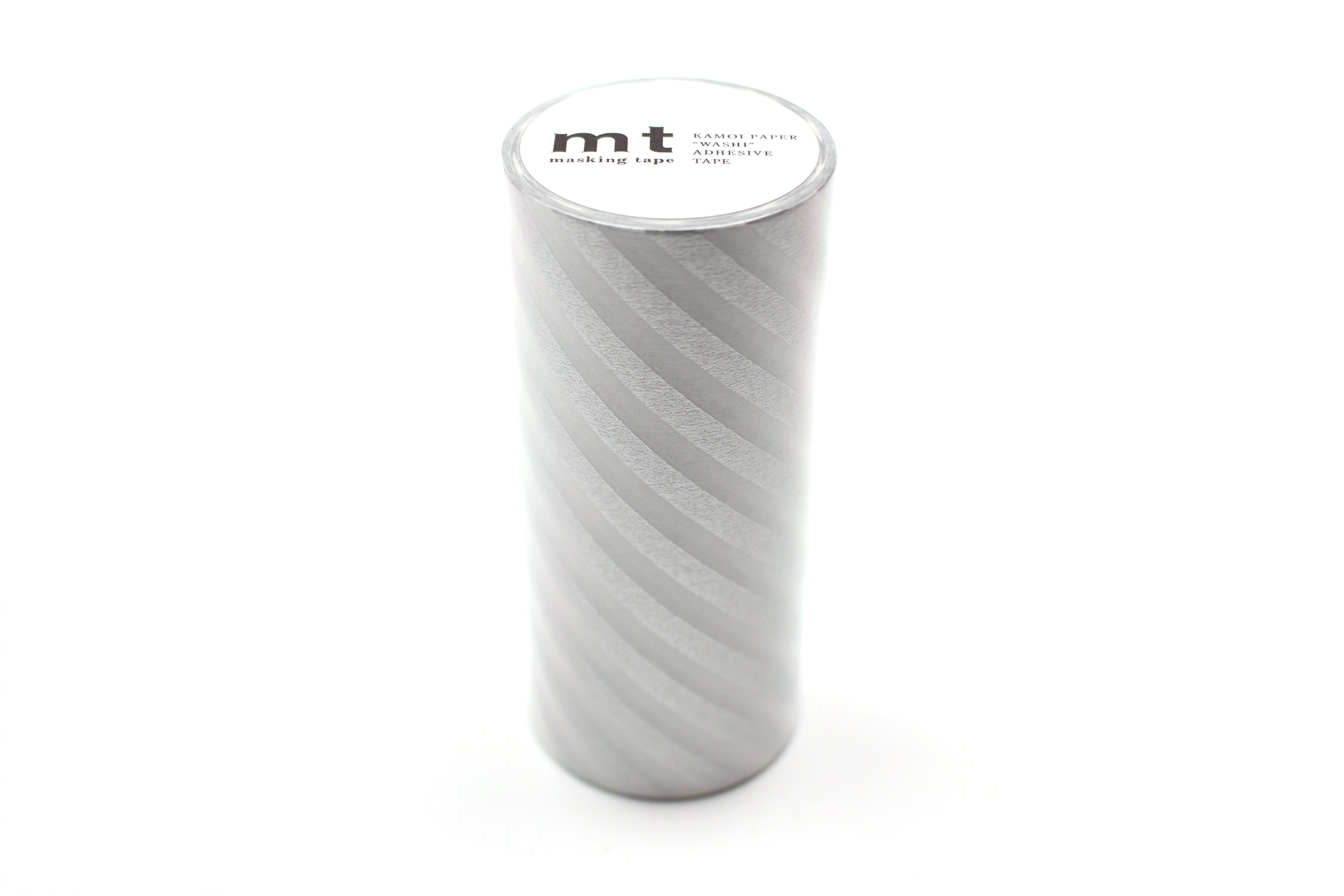 mt Basic - Stripe Silver - 100mm Washi Tape