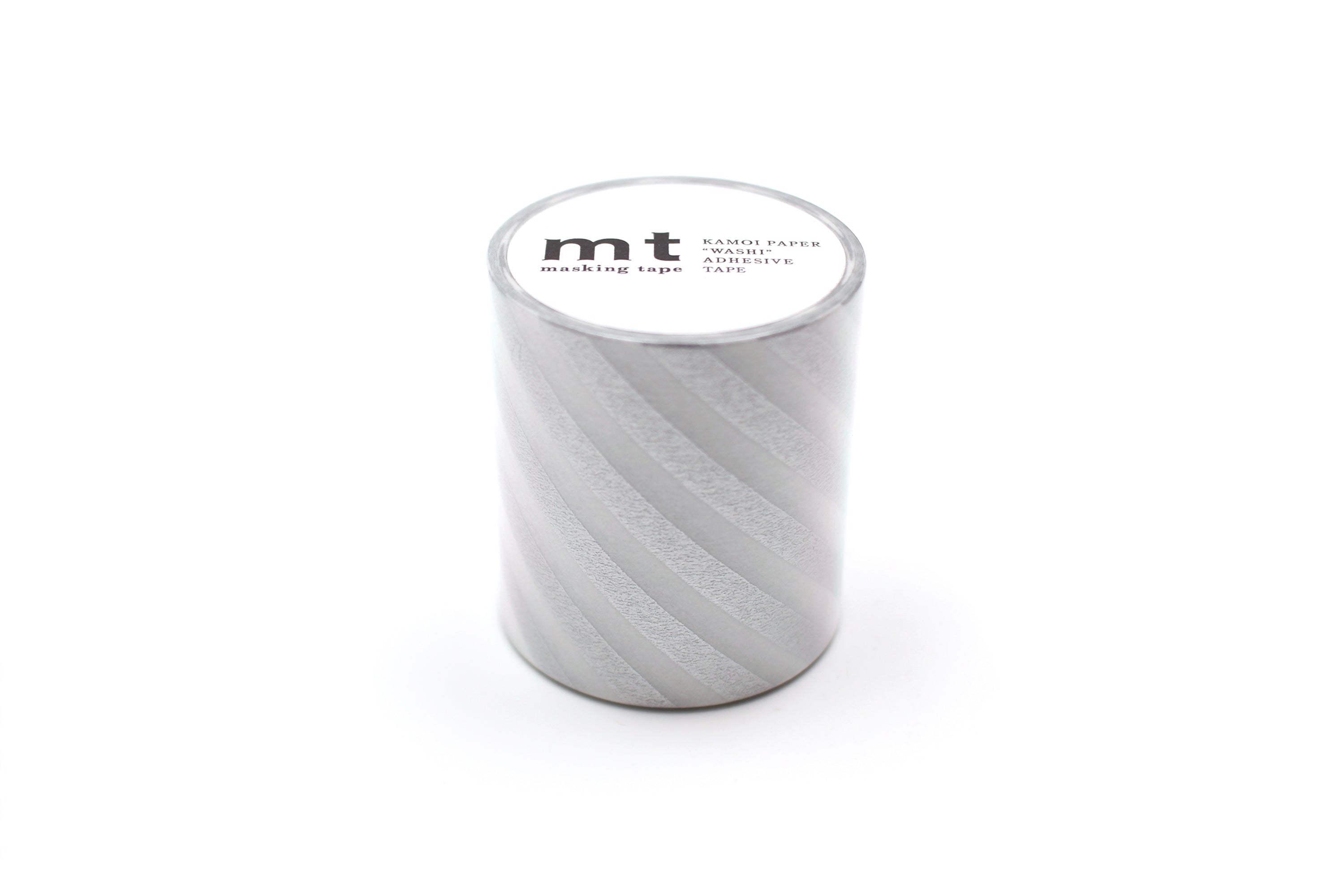 mt Basic - Stripe Silver - 50mm Washi Tape