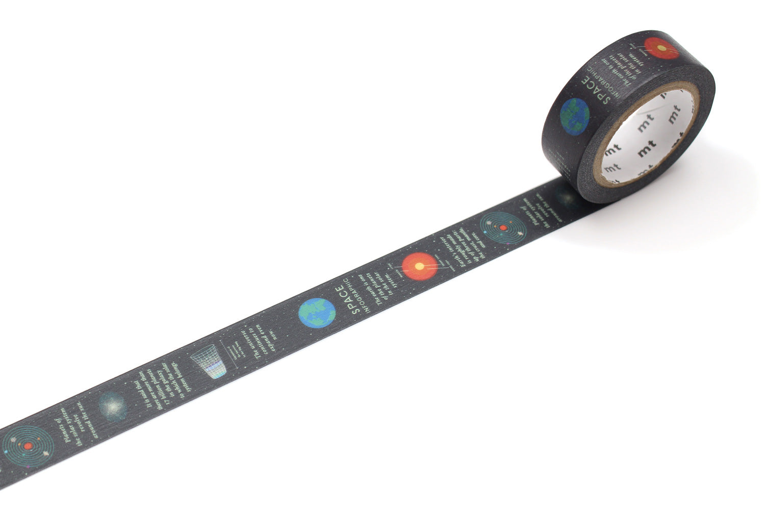 mt ex - Space Infographic - 15mm Washi Tape