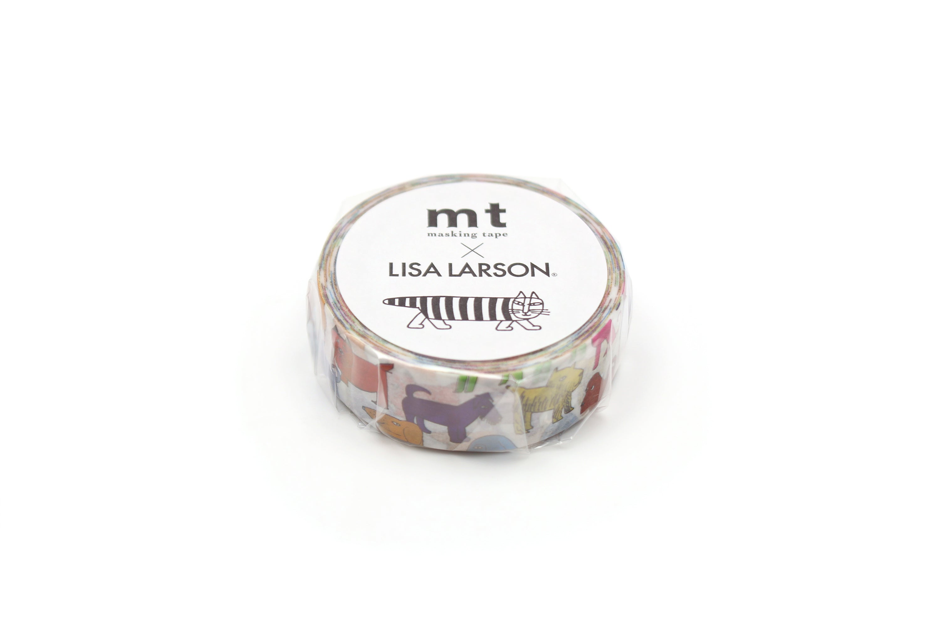mt x Lisa Larson - Colourful Dog - 15mm Washi Tape